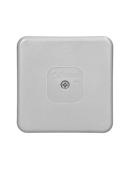 Puszka n/t PRO, IP55, 400V, 12 przepustów, 85x85x37mm, szara