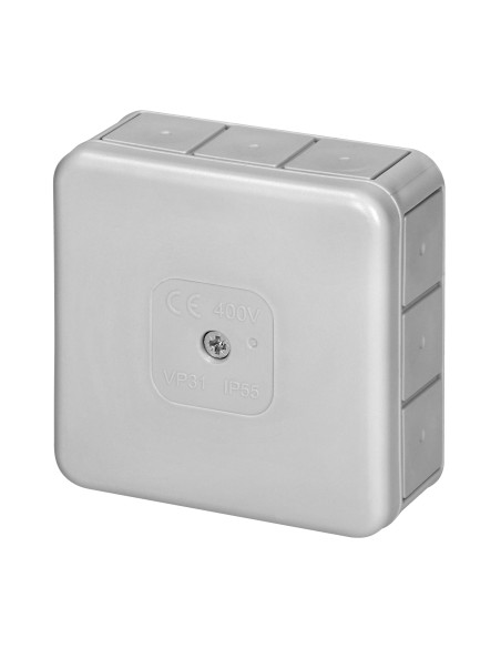 Puszka n/t PRO, IP55, 400V, 12 przepustów, 85x85x37mm, szara