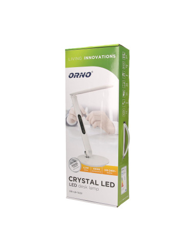 CRYSTAL LED 6,5W, Lampka biurkowa z budzikiem,...