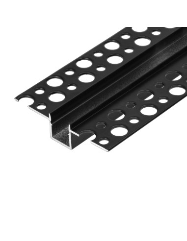 Profil aluminiowy do taśm LED, 2000 x 55 x 13 mm, wpuszczany w karton gips, czarny