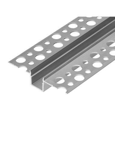 Profil aluminiowy do taśm LED, 2000 x 55 x 13 mm, wpuszczany w karton gips, srebrny