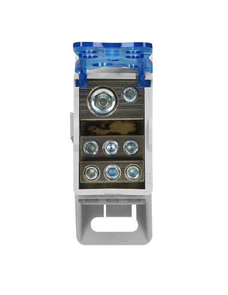 Blok rozdzielczy 160A, zacisk wejściowy 1x16 i 1x70mm², zaciski wyjściowe 6x16mm²