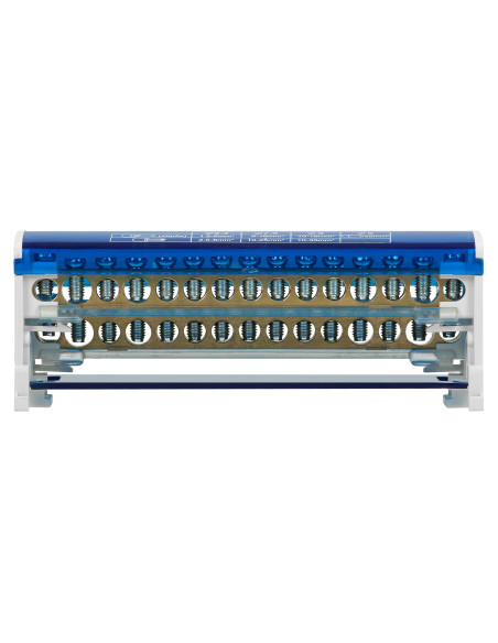 Blok rozdzielczy 2-rzędowy, 15 przewodów