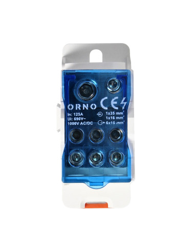 Blok rozdzielczy 125A, zaciski wejściowe 1x16 i...