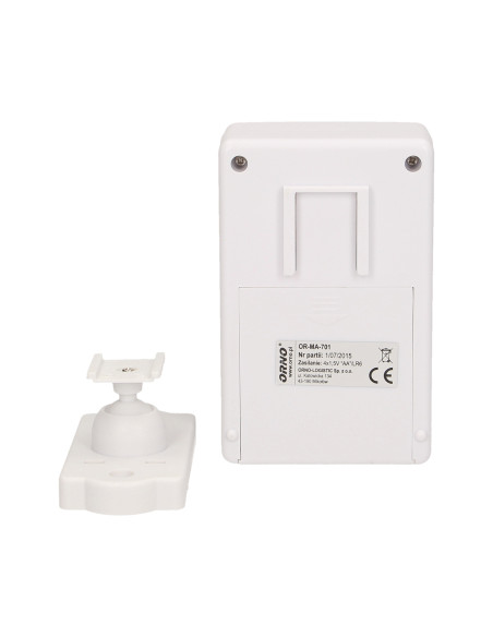 Czujnik ruchu z sygnalizacją i z alarmem DING-DONG, 4-5m, bateryjny