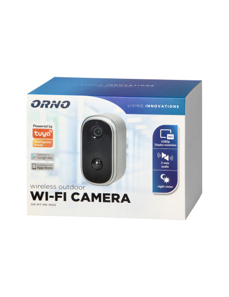 Bezprzewodowa zewnętrzna kamera IP z WiFi komunikacja ze smartfonem z aplikacją Tuya, IP65, interkom, pamięć