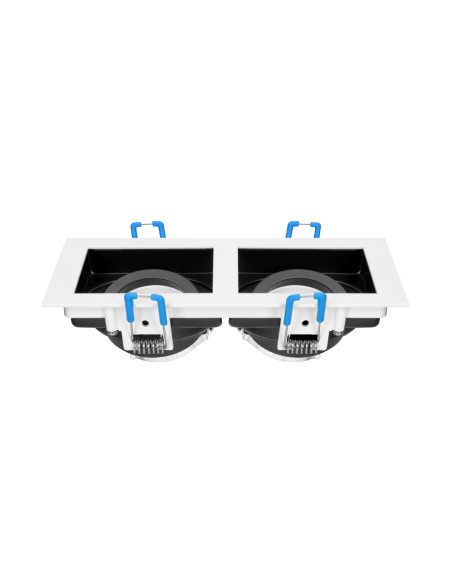 YOP 2 ramka dekoracyjna oprawy punktowej, MR16/GU10 max 2x50W, regulowana biała+czarna