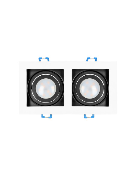 YOP 2 ramka dekoracyjna oprawy punktowej, MR16/GU10 max 2x50W, regulowana biała+czarna