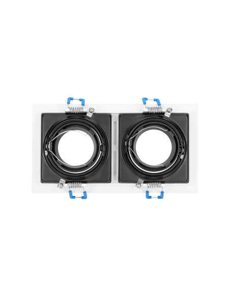 YOP 2 ramka dekoracyjna oprawy punktowej, MR16/GU10 max 2x50W, regulowana biała+czarna