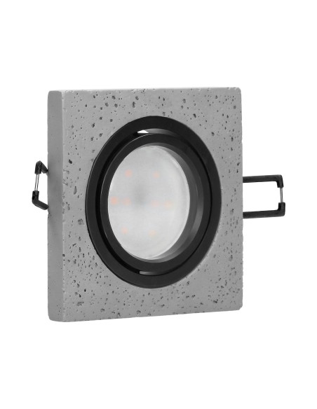 HALISI SM ramka dekoracyjna oprawy punktowej, MR16/GU10 max 50W, kwadrat, ruchoma, czarna