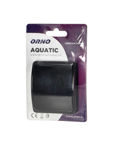 Łącznik jednobiegunowy n/t AQUATIC, IP44, czarny