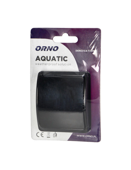 Łącznik jednobiegunowy n/t AQUATIC, IP44, czarny