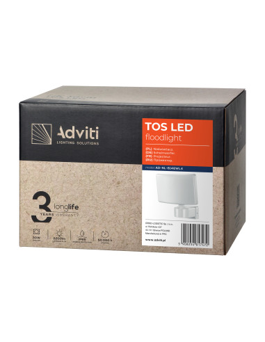 TOS LED 30W naświetlacz ogrodowy LED, 2200lm,...