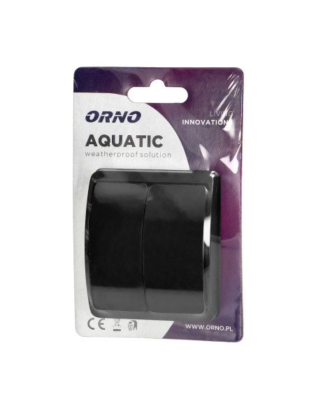 Łącznik świecznikowy n/t AQUATIC, IP44, czarny