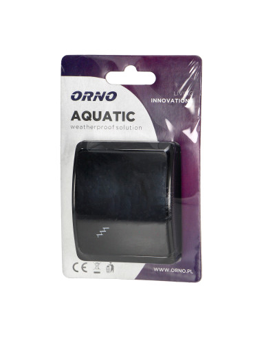 Łącznik schodowy n/t AQUATIC, IP44, czarny