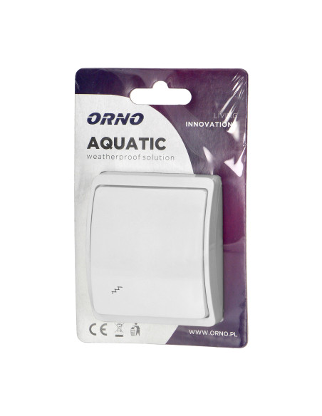 Łącznik schodowy n/t AQUATIC, IP44, biały