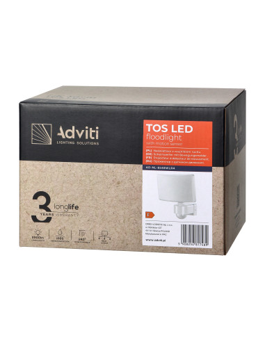TOS LED 30W naświetlacz ogrodowy z PIR, 2200lm,...