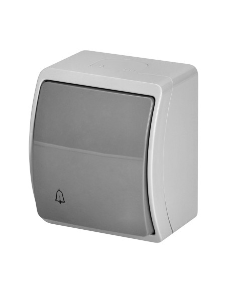 Przycisk dzwonek n/t AQUATIC, IP44, szaro-grafitowy