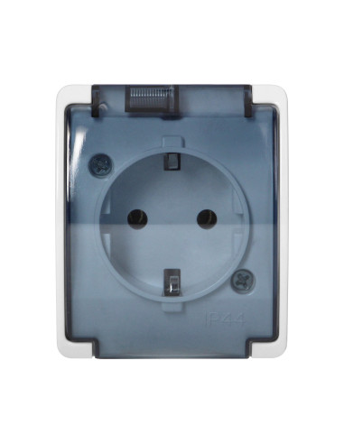 Gniazdo pojedyncze 2P+Z Schuko AQUATIC, IP44,...