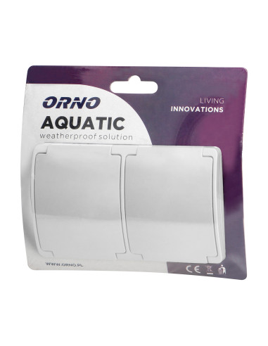 Gniazdo podwójne 2x2P+Z Schuko AQUATIC, IP44,...