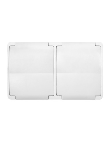 Gniazdo podwójne 2x2P+Z Schuko AQUATIC, IP44,...