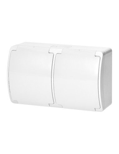 Gniazdo podwójne 2x2P+Z Schuko AQUATIC, IP44,...