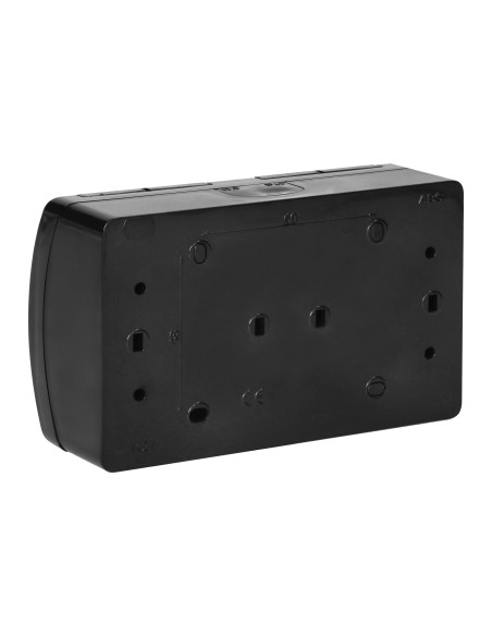 Gniazdo podwójne 2x2P+Z AQUATIC, IP44, czarne