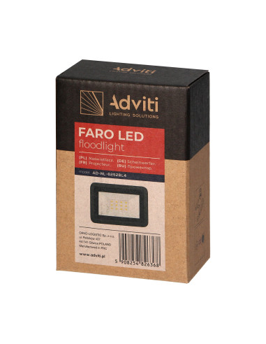 FARO LED naświetlacz 10W, 800lm, IP65, 4000K,...