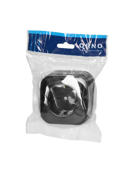 Gniazdo pojedyncze ToDo 2P+Z Schuko IP20, czarny