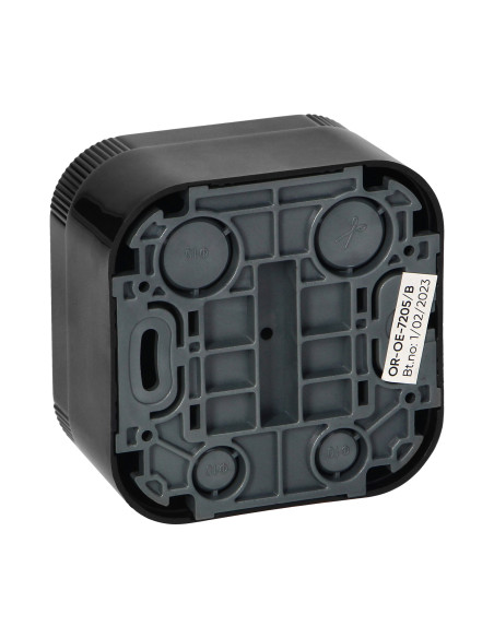 Gniazdo pojedyncze ToDo 2P+Z Schuko IP20, czarny