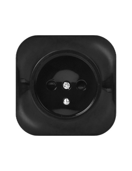 Gniazdo pojedyncze ToDo 2P+Z IP20, czarny