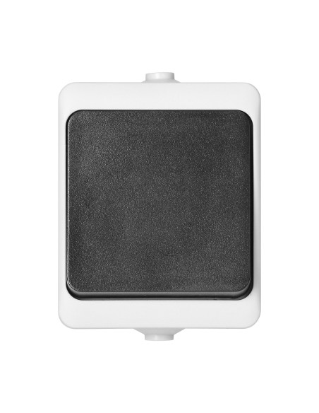 Łącznik jednobiegunowy  AQUATIC MINI IP54 biało-czarny