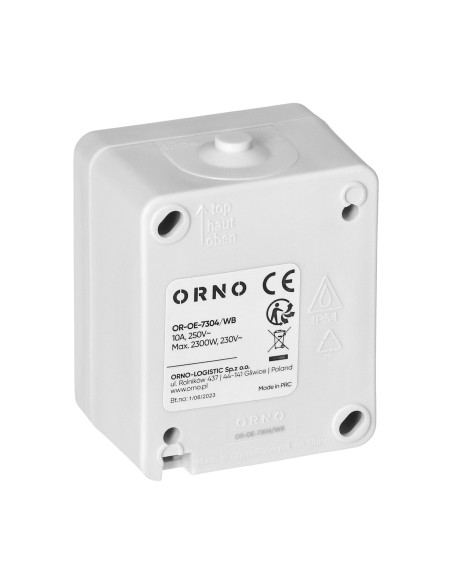 Przycisk dzwonek AQUATIC MINI IP 54 biało-czarny