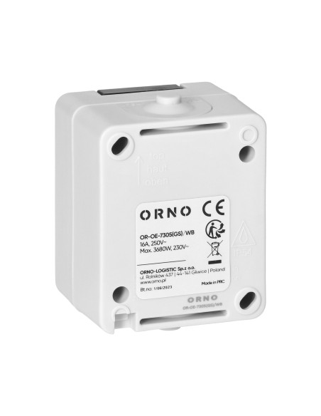 Gniazdo pojedyńcze 2P+Z Schuko AQUATIC MINI IP 54 biało-czarne