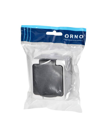 Gniazdo pojedyńcze 2P+Z AQUATIC MINI IP 54 biało-czarne