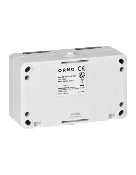 Gniazdo podwójne 2X2P+Z Schuko AQUATIC MINI IP 54 biało-czarne