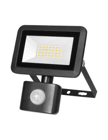 FARO S LED naświetlacz z PIR 20W, 1600lm, IP44, 4000K, aluminium + szkło