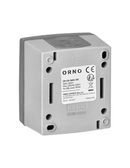 Łącznik jednobiegunowy AQUATIC PRO IP 55 szaro-grafitowy