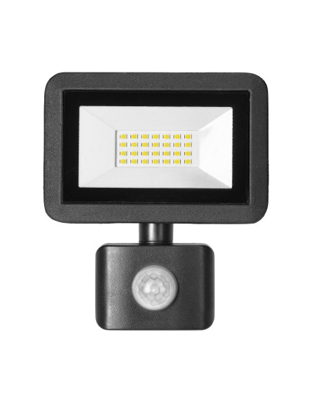 FARO S LED naświetlacz z PIR 20W, 1600lm, IP44, 4000K, aluminium + szkło