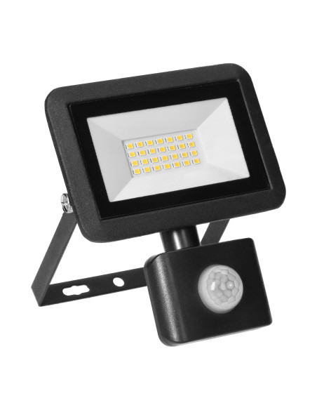 FARO S LED naświetlacz z PIR 20W, 1600lm, IP44, 4000K, aluminium + szkło