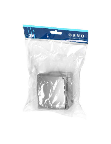 Gniazdo pojedyńcze 2P+Z  AQUATIC PRO IP 55 szaro-grafitowe