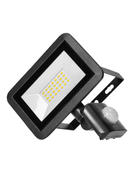FARO S LED naświetlacz z PIR 20W, 1600lm, IP44, 4000K, aluminium + szkło
