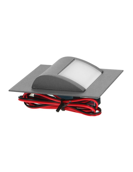 DRACO LED 1,2W, oprawa schodowa podtynkowa, 12V DC, 100lm, 3000K, grafit