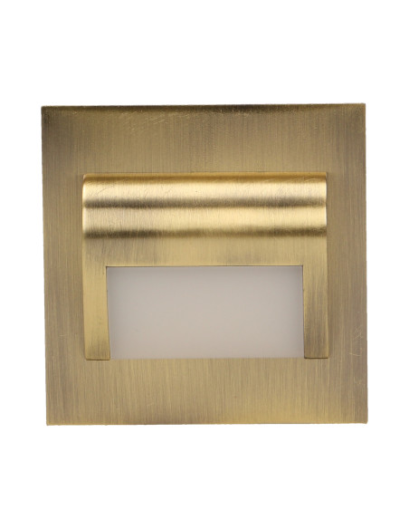 DRACO LED 1,2W, oprawa schodowa podtynkowa, 12V DC, 100lm, 6000K, mosiądz