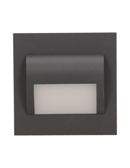 DRACO LED 1,2W, oprawa schodowa podtynkowa, 12V DC, 100lm, 6000K, grafit