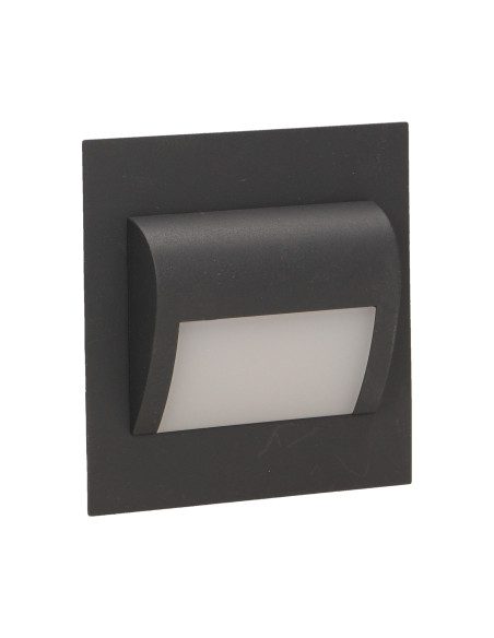DRACO LED 1,2W, oprawa schodowa podtynkowa, 12V DC, 100lm, 6000K, grafit