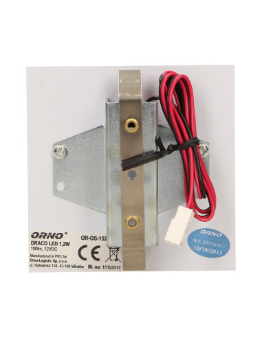 DRACO LED 1,2W, oprawa schodowa podtynkowa, 12V...