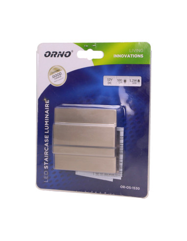 CYGNUS LED 1,2W, oprawa schodowa natynkowa, 12V...