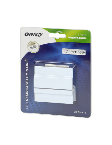 CYGNUS LED 1,2W, oprawa schodowa natynkowa, 12V...