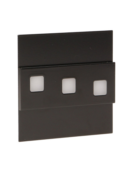 LEPUS LED 1,2W, oprawa schodowa natynkowa, 12V DC, 100lm, 3000K, czarna